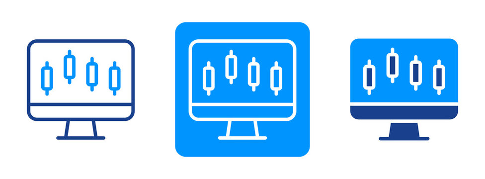 Trading Icon In Dual Tone Style