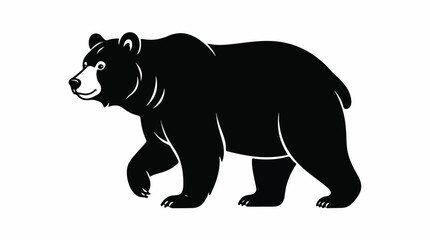 Naklejka premium Bear Silhouette Vector Illustration, Wild Mammal Animal Design for Wildlife, Nature, Zoo, Arctic and Cartoon Artwork
