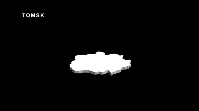Tomsk oblast russian federation map animation