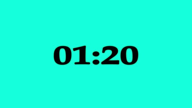 1 minutes 30 second Digital countdown 90 seconds. one minute countdown timer animation. 90 seconds count concept.