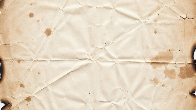 Authentic imperfection aged paper texture with stains for vintage design elements