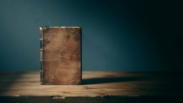 Wabi sabi vintage leather book embracing authentic imperfection and aged charm