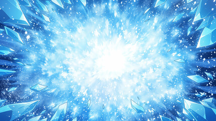 Obraz premium Dynamic anime background burst effects. Powerful comic book action scenes with vivid backgrounds and bold energy..
