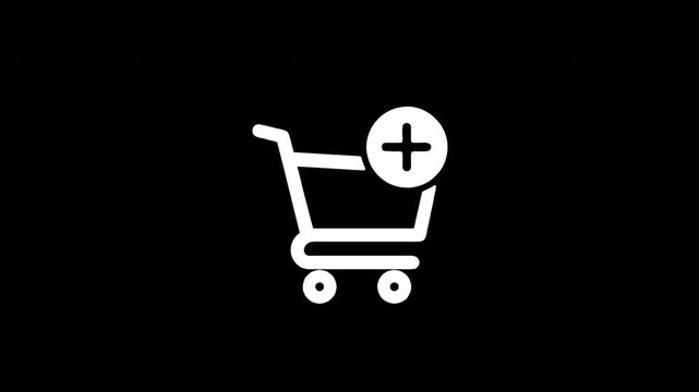 Online shopping add to cart glitch animation