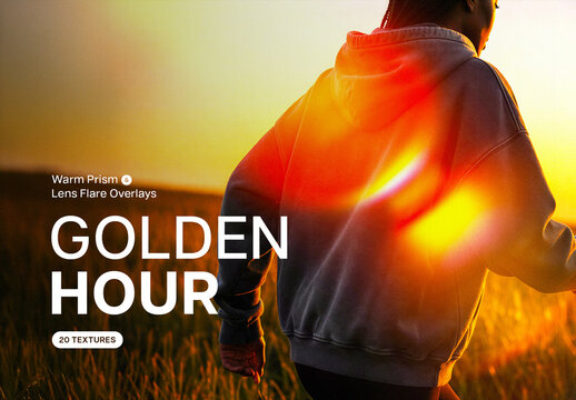 Golden Hour Light Leak Overlay Textures For Poster And Social Media Design