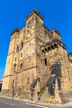 Historic medieval Newcastle Castle Norman Keep in Newcastle upon Tyne, Tyne and Wear, England, UK
