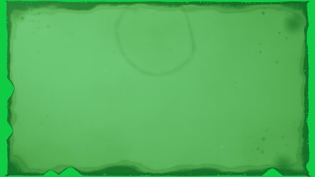 Pale rolls appearing unrolling aged scroll showing stained burnt edges rerolling for title card