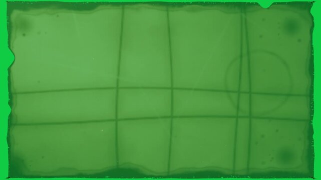 Roll moving left, unrolling parchment revealing grid and compass ring for viewing on transparent