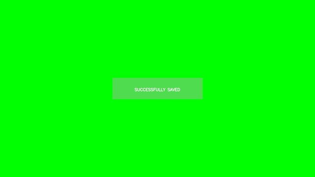 A light green button with the text "SUCCESSFULLY SAVE" centered on a bright green background.