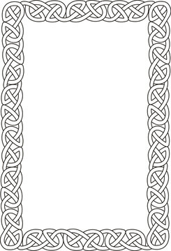 Celtic Knot Frame Border Line Art