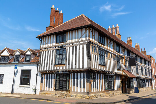 Historic fachwerk half timbered house in Stratford upon Avon, England, UK