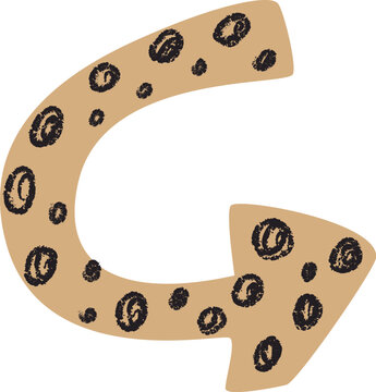 Arrow Curved Doodle Hand Drawn