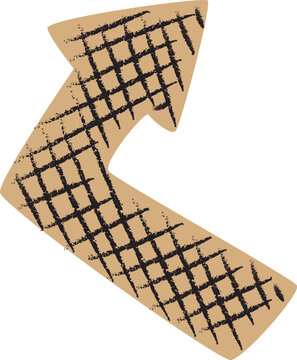 Arrow Zigzag Up Crayon Hand Drawn