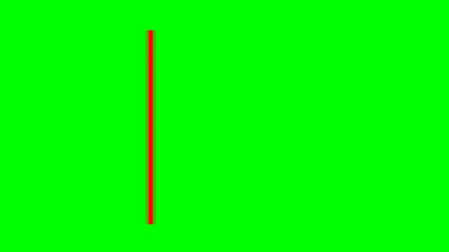 A single vertical brown line against a vibrant green background, abstract and minimalist.