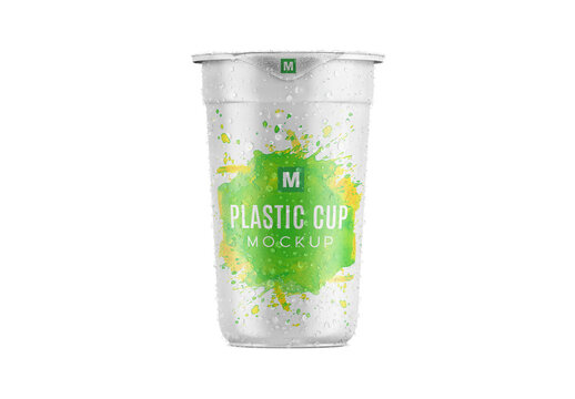 Plastic Cup Mockup Template for Merchandise Display and Promotion