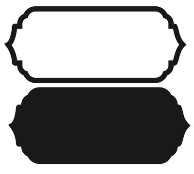 Black Ornate Bracket Label Frame Set