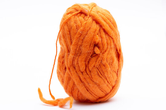 A ball of acrylic yarn for crocheting and knitting