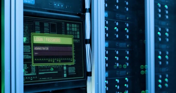 Professional data center with cloud computing servers supporting secure digital storage, analytics, and network infrastructure.