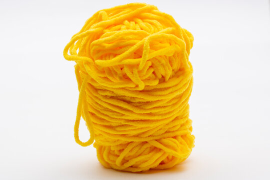 A ball of acrylic yarn for crocheting and knitting