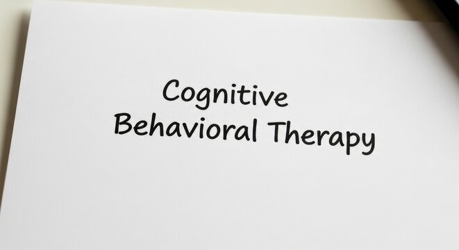 Cognitive Behavioral Therapy Notebook Concept Image.