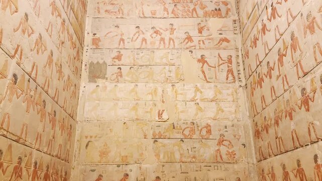 The Ti Mastaba, one of the tombs of the Old Kingdom nobility in the Saqqara necropolis, Egypt