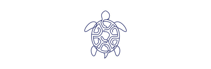 Minimalist Turtle Line Art © Minion