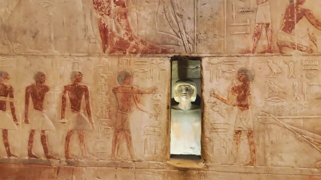 The Ti Mastaba, one of the tombs of the Old Kingdom nobility in the Saqqara necropolis, Egypt