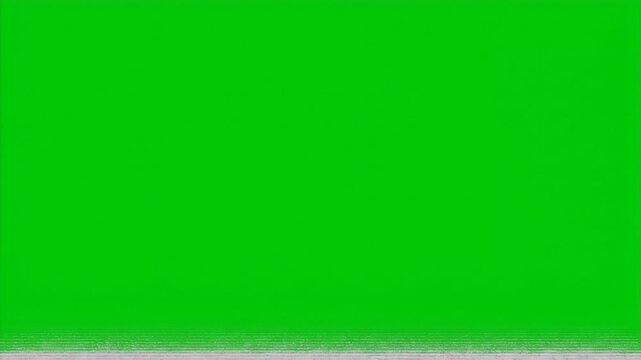 Seamless Digital Scan Line Transition on Green Screen - A vibrant green screen background with subtle, faint digital scan lines moving vertically.