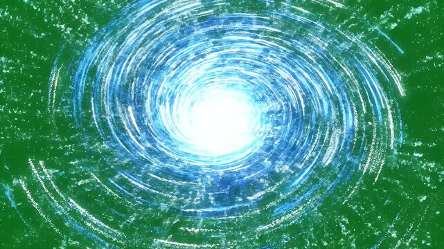 Digital Swirl Vortex Spinning Loop Green Screen - This video features a mesmerizing digital swirl vortex that spins and loops endlessly.