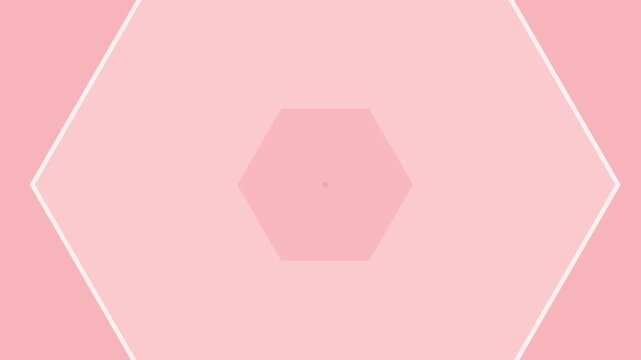 Concentric hexagons minimalist geometric pattern centered composition background animation