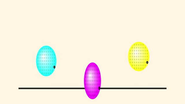 Colorful bouncing balls animation demonstrating squash and stretch physics.