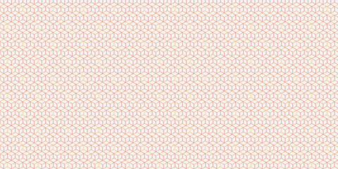Obraz premium Seamless pattern with hexagon fabric geometric pattern. Abstract ornament diamond tile design. 
