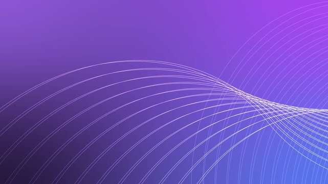 Abstract gradient background with flowing curved lines forming wave patterns animation, modern minimal design