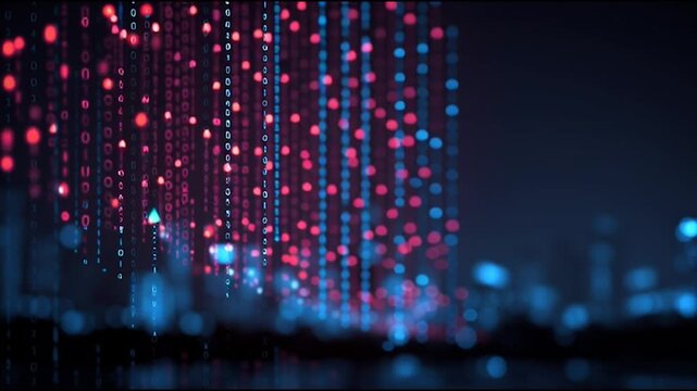 abstract cloud social media innovative cyber security network, using interconnected nodes to represent business partnerships on the Smart digital Innovation city with connection network reciprocity