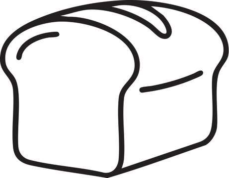 Single slice of white bread with crust details in a clean, flat design for food or lifestyle use.