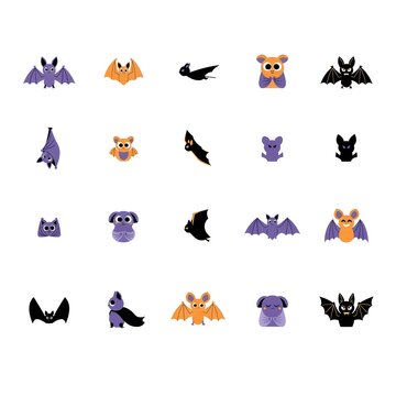 Whimsical Bat Gathering