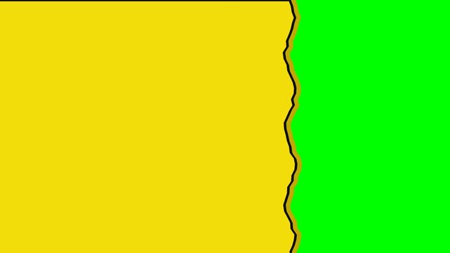 Torn paper effect revealing a green screen background for creative use.