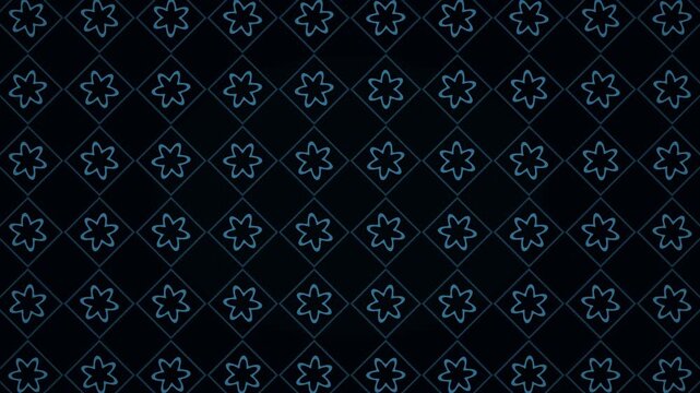 Background pattern with flower shapes and geometric designs