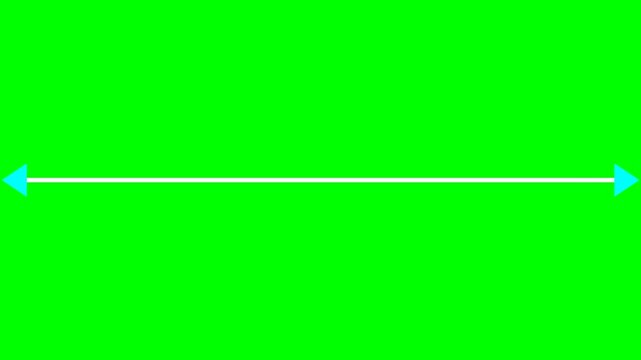 A simple, clean horizontal line with arrows on a bright green background, representing a path or direction.