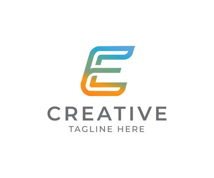 Modern letter &ldquo;E&rdquo; logo design, clean minimal style, smooth gradient effect, vibrant color transition, professional branding identity, creative corporate logo, sleek typography concept, digital and pri
