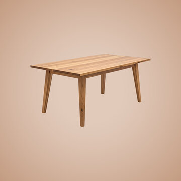 Light wood three-legged stool with simple three legs