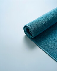 Obraz premium Rolled textured non-slip bath mat with a clearly patterned underside