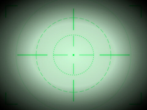 Green Night Vision Military Radar Scope Crosshair HUD Background