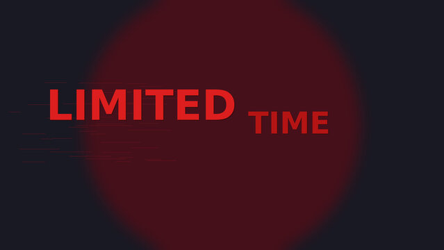Kinetic Staggered Limited Time Sale Typography Red Urgency Banner