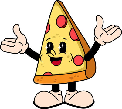 Fast Food Pizza Character Illustrations