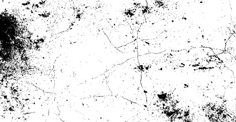 Fototapeta premium Detailed grunge texture overlay with fine cracks and dark weathered spots on a white background, for use in, and projects .