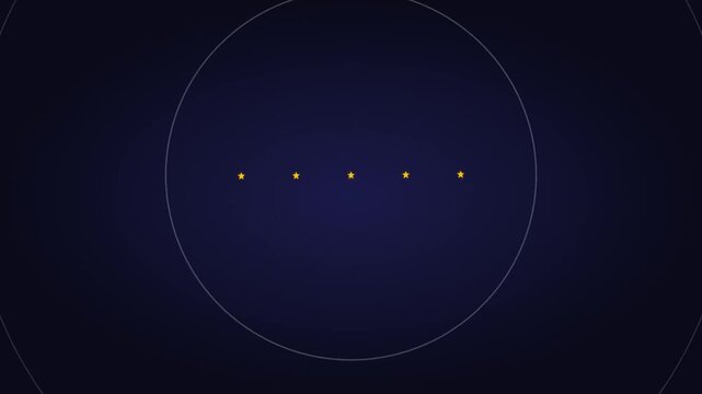 5-Star Rating Animation with Customer Feedback and Positive Testimonials on Dark Background