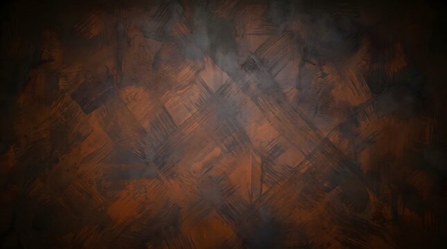 Textured abstract dark rust and gray background with distressed brush strokes and a vignette effect