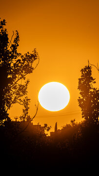 Sunset in the Carabanchel district of Madrid