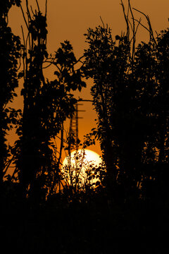 Sunset in the Carabanchel district of Madrid